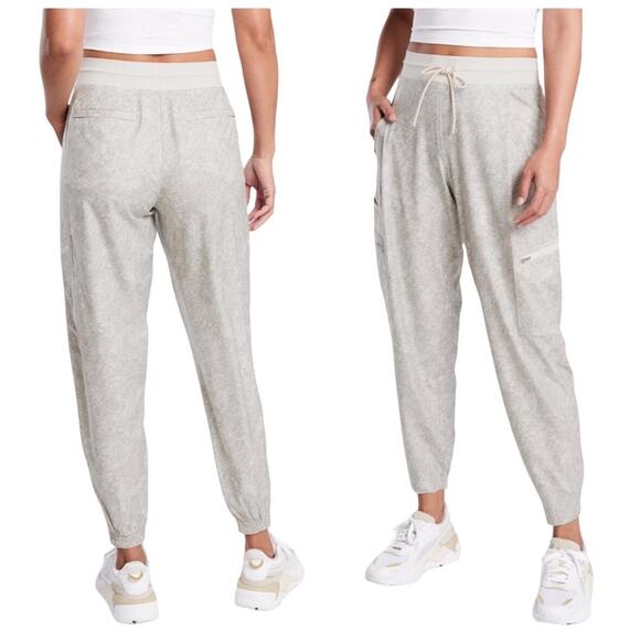 Athleta Women's Plus Size 24 Venture Jogger Pant Printed Tapered Leg Viper Grey - Picture 16 of 16